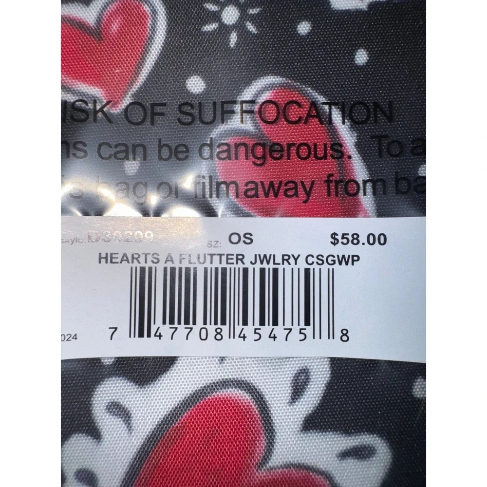 Brighton new in package- Hearts A Flutter Travel Jewelry Case